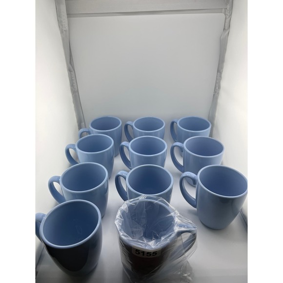 Corelle Stoneware Light Baby Blue Coffee Cup Tea Mug Vintage - Picture 8 of 9